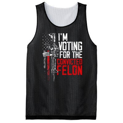 Trump 2024 Convicted Felon IM Voting Convicted Felon 2024 Mesh Reversible Basketball Jersey Tank