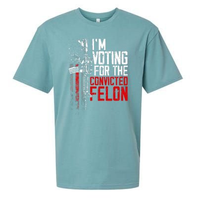 Trump 2024 Convicted Felon IM Voting Convicted Felon 2024 Sueded Cloud Jersey T-Shirt