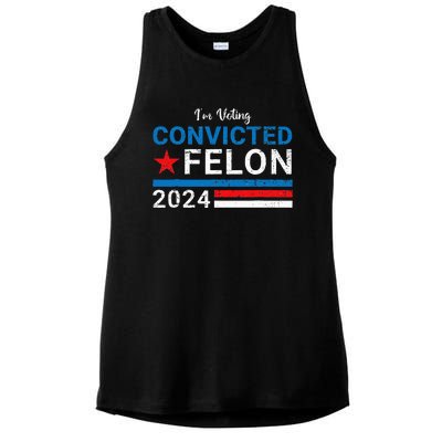 Trump 2024 Convicted Felon IM Voting Convicted Felon 2024 Ladies PosiCharge Tri-Blend Wicking Tank