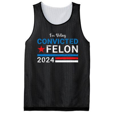 Trump 2024 Convicted Felon IM Voting Convicted Felon 2024 Mesh Reversible Basketball Jersey Tank