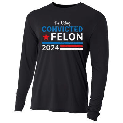 Trump 2024 Convicted Felon IM Voting Convicted Felon 2024 Cooling Performance Long Sleeve Crew