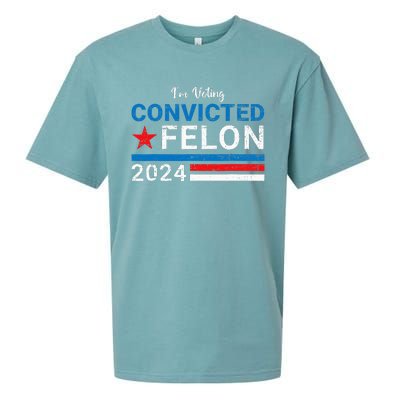 Trump 2024 Convicted Felon IM Voting Convicted Felon 2024 Sueded Cloud Jersey T-Shirt