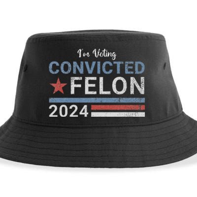 Trump 2024 Convicted Felon IM Voting Convicted Felon 2024 Sustainable Bucket Hat