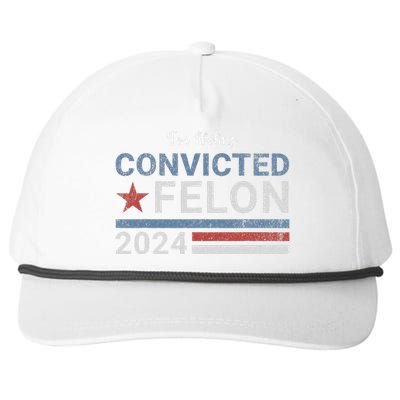 Trump 2024 Convicted Felon IM Voting Convicted Felon 2024 Snapback Five-Panel Rope Hat