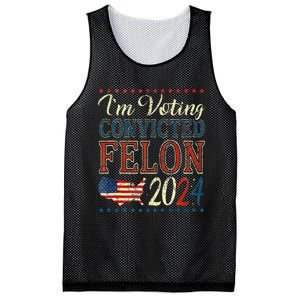 Trump 2024 Convicted Felon IM Voting Convicted Felon 2024 Mesh Reversible Basketball Jersey Tank