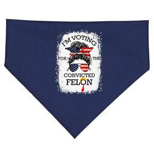 Trump 2024 Convicted Felon IM Voting Convicted Felon 2024 USA-Made Doggie Bandana