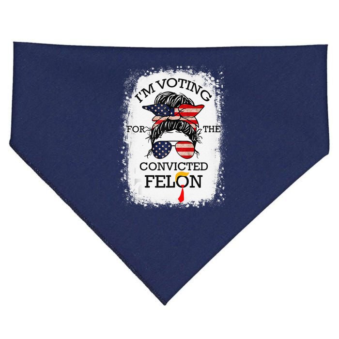 Trump 2024 Convicted Felon IM Voting Convicted Felon 2024 USA-Made Doggie Bandana