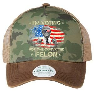 Trump 2024 Convicted Felon IM Voting Convicted Felon 2024 Legacy Tie Dye Trucker Hat