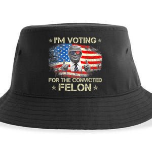 Trump 2024 Convicted Felon IM Voting Convicted Felon 2024 Sustainable Bucket Hat