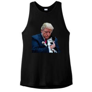 Trump 2024 Cat Maga Funny Trump Cat Ladies PosiCharge Tri-Blend Wicking Tank