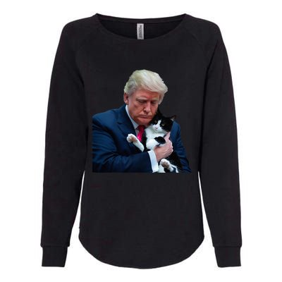 Trump 2024 Cat Maga Funny Trump Cat Womens California Wash Sweatshirt