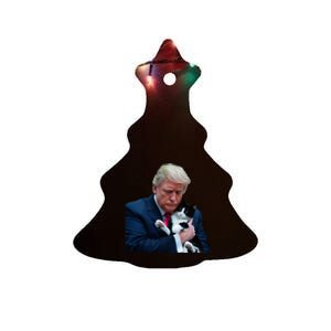 Trump 2024 Cat Maga Funny Trump Cat Ceramic Tree Ornament