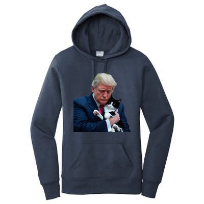 Trump 2024 Cat Maga Funny Trump Cat Women's Pullover Hoodie