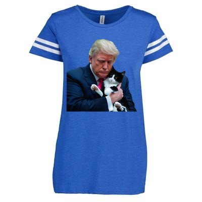 Trump 2024 Cat Maga Funny Trump Cat Enza Ladies Jersey Football T-Shirt