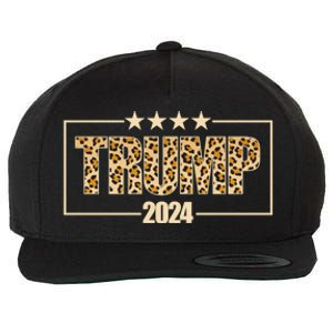 Trump 2024 Cheetah Funny Gift Wool Snapback Cap