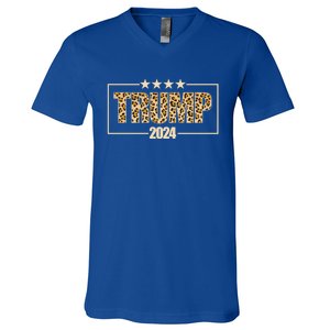 Trump 2024 Cheetah Funny Gift V-Neck T-Shirt