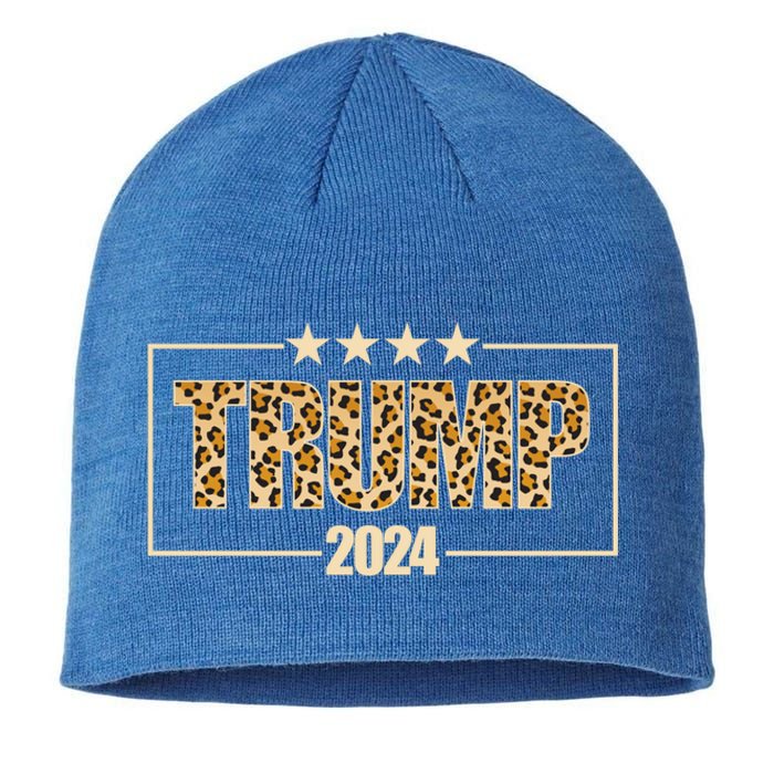 Trump 2024 Cheetah Funny Gift Sustainable Beanie