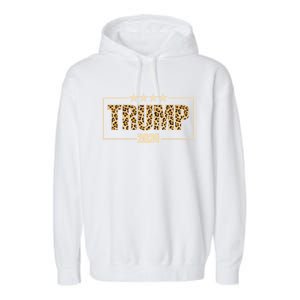 Trump 2024 Cheetah Funny Gift Garment-Dyed Fleece Hoodie