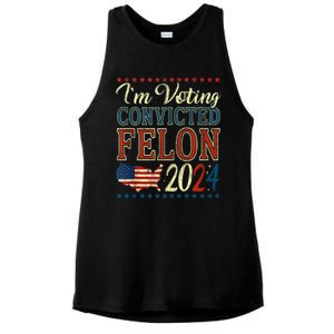 Trump 2024 Convicted Felon IM Voting Convicted Felon 2024 Ladies PosiCharge Tri-Blend Wicking Tank