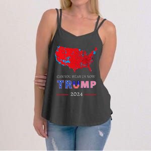 Trump 2024 Can You Hear Us Now Map Of 2024 Election Women's Strappy Tank