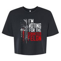 Trump 2024 Convicted Felon IM Voting Convicted Felon 2024 Bella+Canvas Jersey Crop Tee