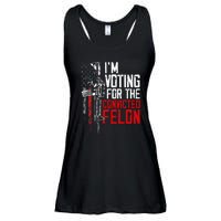 Trump 2024 Convicted Felon IM Voting Convicted Felon 2024 Ladies Essential Flowy Tank