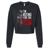 Trump 2024 Convicted Felon IM Voting Convicted Felon 2024 Cropped Pullover Crew