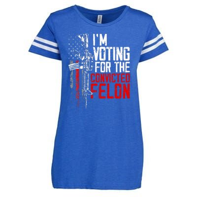 Trump 2024 Convicted Felon IM Voting Convicted Felon 2024 Enza Ladies Jersey Football T-Shirt