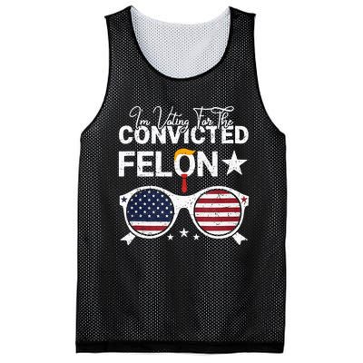 Trump 2024 Convicted Felon I Am Voting Convicted Felon 2024 Mesh Reversible Basketball Jersey Tank