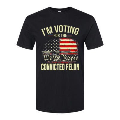 Trump 2024 Convicted Felon IM Voting Convicted Felon 2024 Softstyle CVC T-Shirt