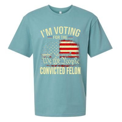 Trump 2024 Convicted Felon IM Voting Convicted Felon 2024 Sueded Cloud Jersey T-Shirt