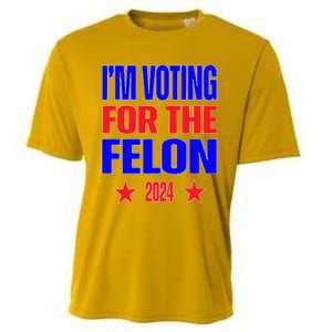 Trump 2024 Convicted Felon IM Voting Convicted Felon 2024 Cooling Performance Crew T-Shirt