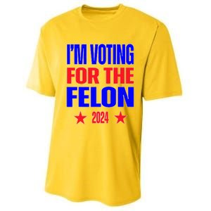 Trump 2024 Convicted Felon IM Voting Convicted Felon 2024 Performance Sprint T-Shirt