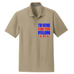 Trump 2024 Convicted Felon IM Voting Convicted Felon 2024 Dry Zone Grid Polo