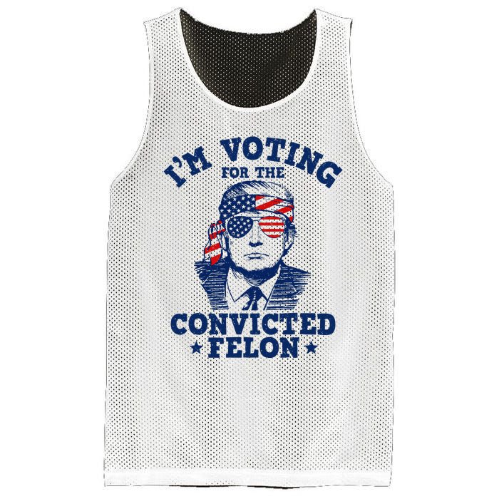 Trump 2024 Convicted Felon IM Voting Convicted Felon 2024 Mesh Reversible Basketball Jersey Tank