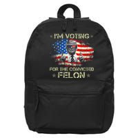 Trump 2024 Convicted Felon IM Voting Convicted Felon 2024 16 in Basic Backpack