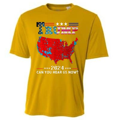 Trump 2024 Can You Hear Us Now Map Of 2024 Cooling Performance Crew T-Shirt