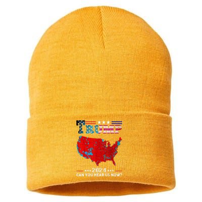 Trump 2024 Can You Hear Us Now Map Of 2024 Sustainable Knit Beanie