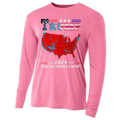 Trump 2024 Can You Hear Us Now Map Of 2024 Cooling Performance Long Sleeve Crew