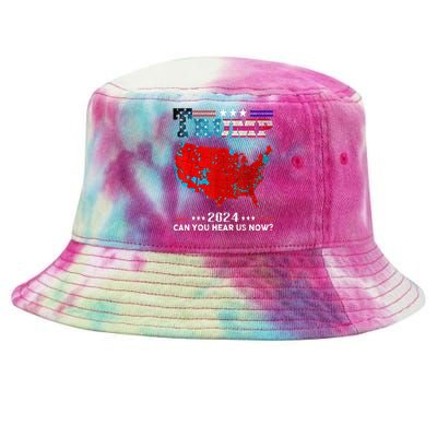 Trump 2024 Can You Hear Us Now Map Of 2024 Tie-Dyed Bucket Hat