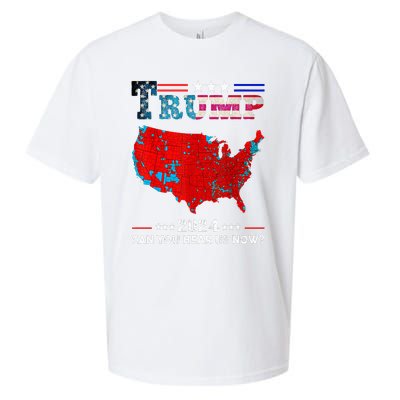 Trump 2024 Can You Hear Us Now Map Of 2024 Sueded Cloud Jersey T-Shirt