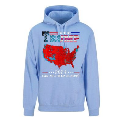 Trump 2024 Can You Hear Us Now Map Of 2024 Unisex Surf Hoodie