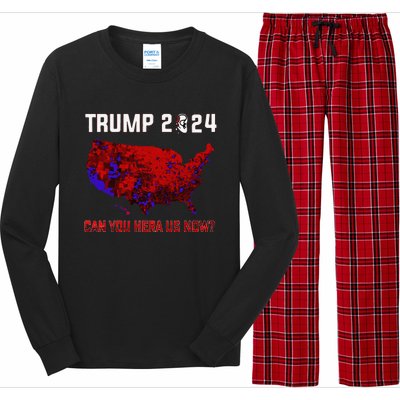 Trump 2024 Can You Hear Us Now Map Of 2024 Election Results Long Sleeve Pajama Set