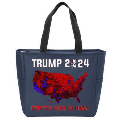 Trump 2024 Can You Hear Us Now Map Of 2024 Election Results Zip Tote Bag