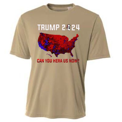 Trump 2024 Can You Hear Us Now Map Of 2024 Election Results Cooling Performance Crew T-Shirt