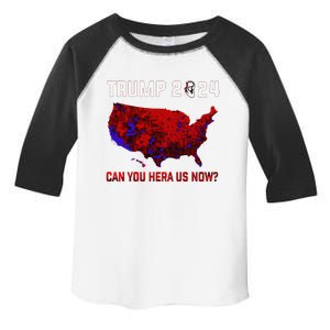 Trump 2024 Can You Hear Us Now Map Of 2024 Election Results Toddler Fine Jersey T-Shirt