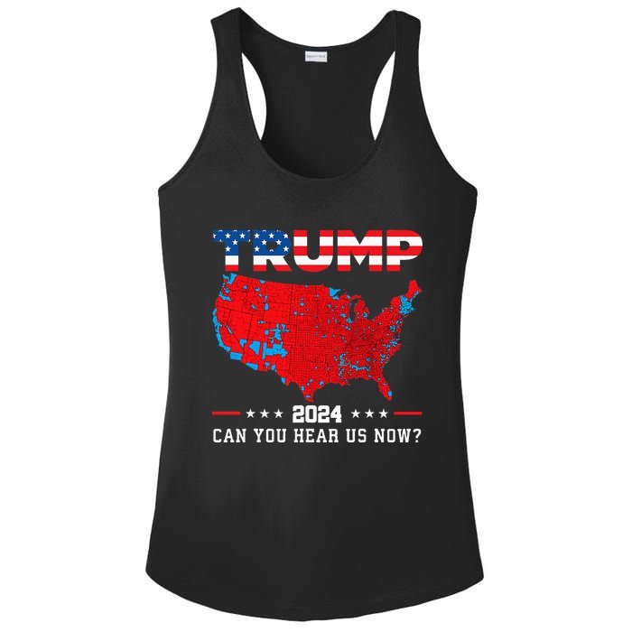 Trump 2024 Can You Hear Us Now Map Of 2024 Election Results Ladies PosiCharge Competitor Racerback Tank