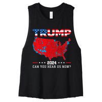 Trump 2024 Can You Hear Us Now Map Of 2024 Election Results Women's Racerback Cropped Tank