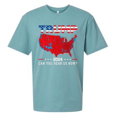 Trump 2024 Can You Hear Us Now Map Of 2024 Election Results Sueded Cloud Jersey T-Shirt