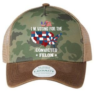 Trump 2024 Convicted Felon IM Voting Convicted Felon 2024 Legacy Tie Dye Trucker Hat